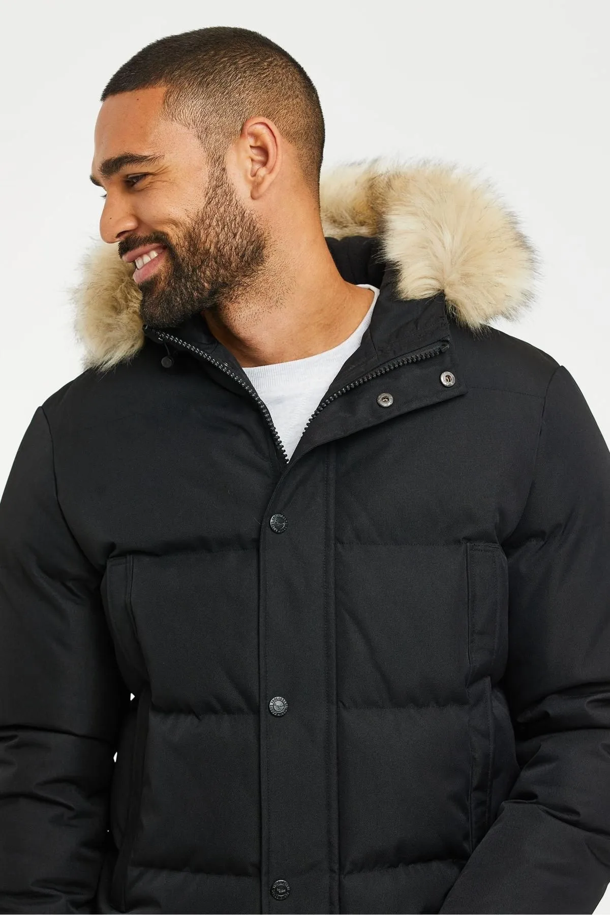 Black Men's Winter Coat