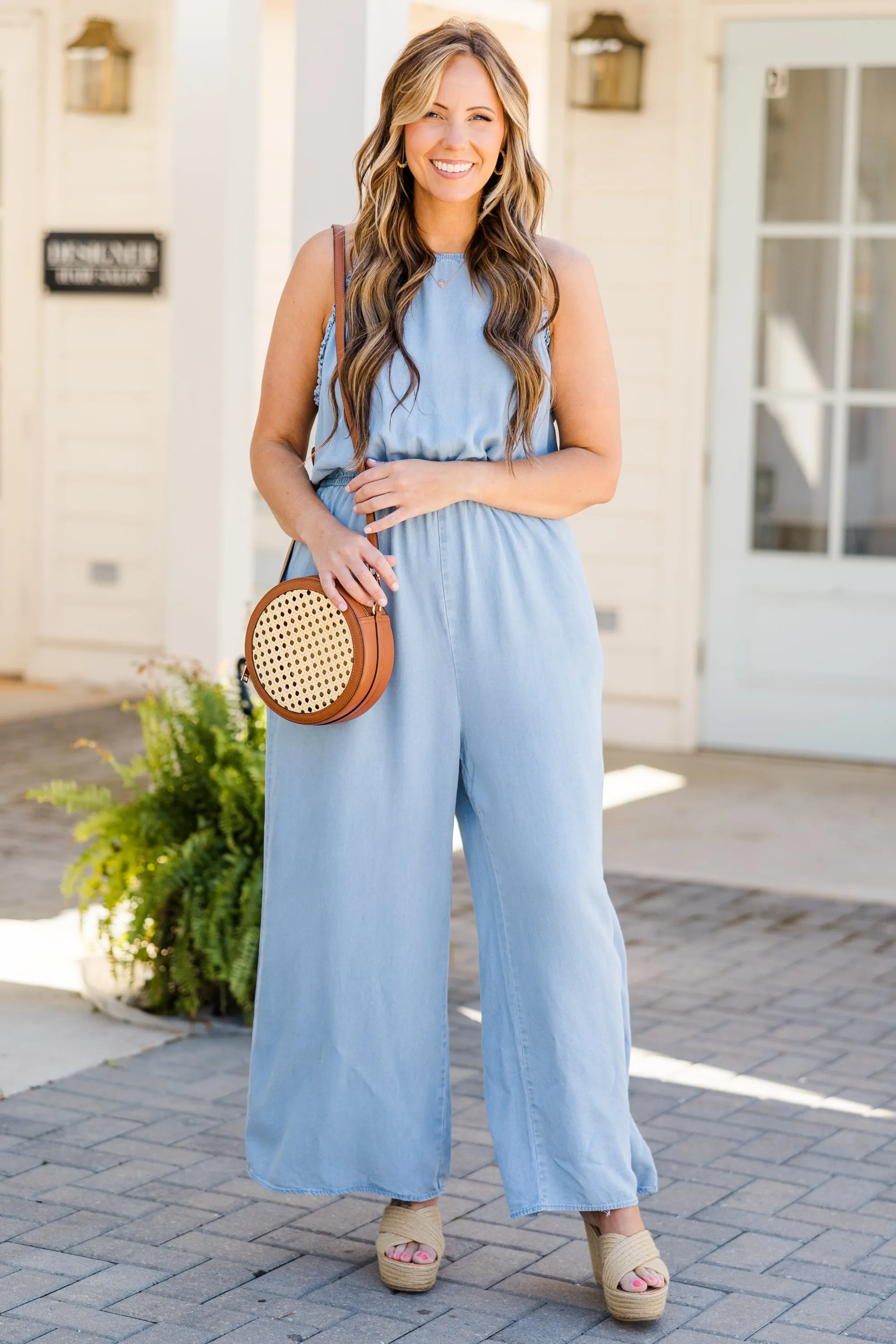 Light Wash Timeless Beauty Jumpsuit