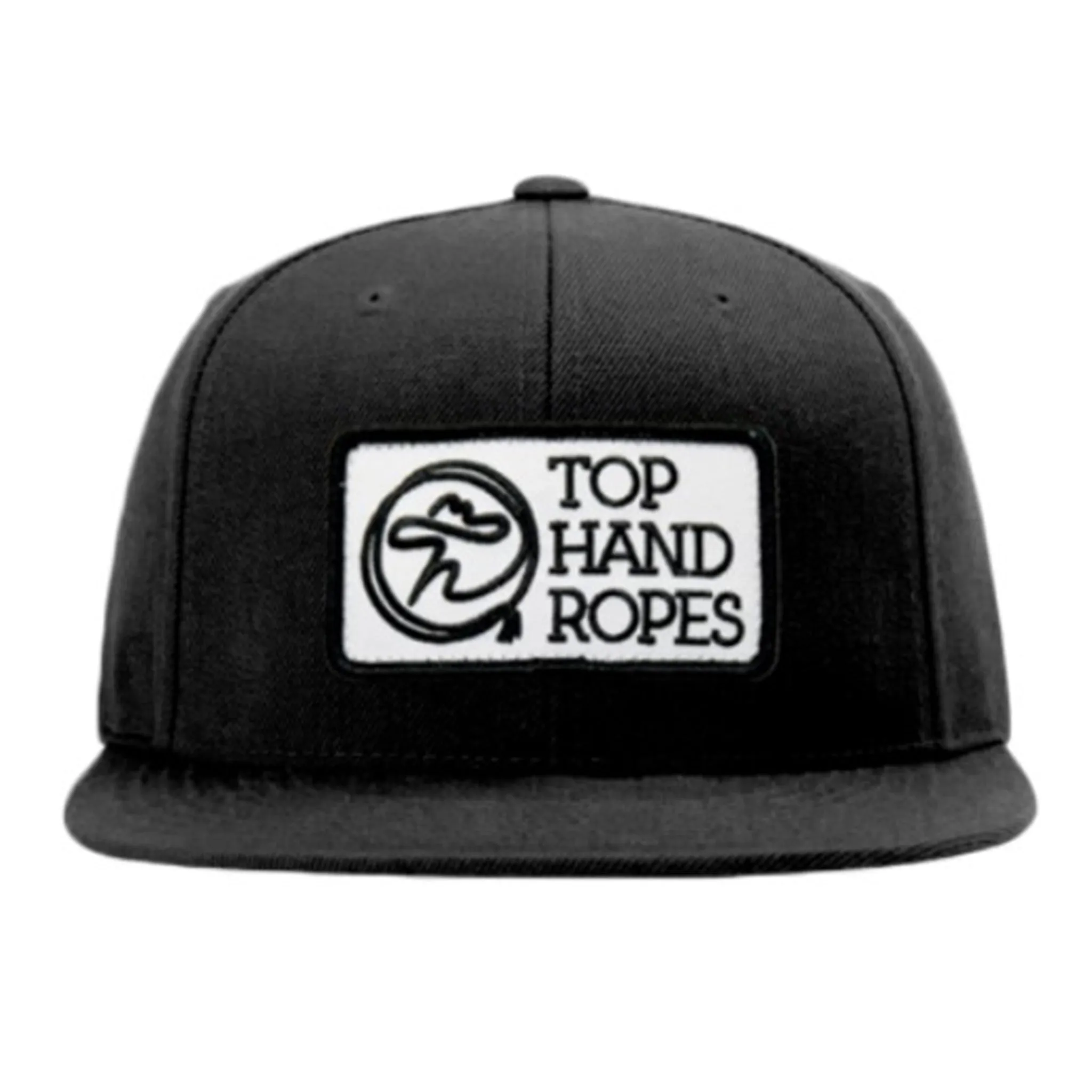 Top Hand Black Flat Bill Original Patch