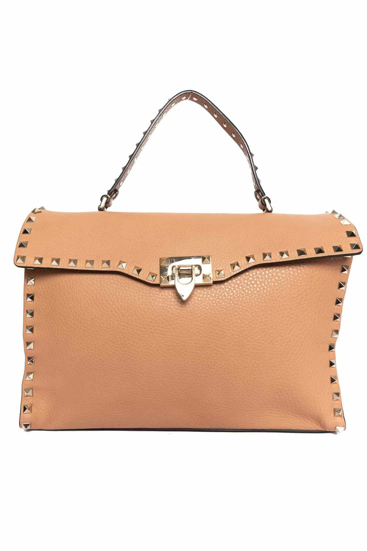 Valentino Rockstud Medium Top Handle Bag