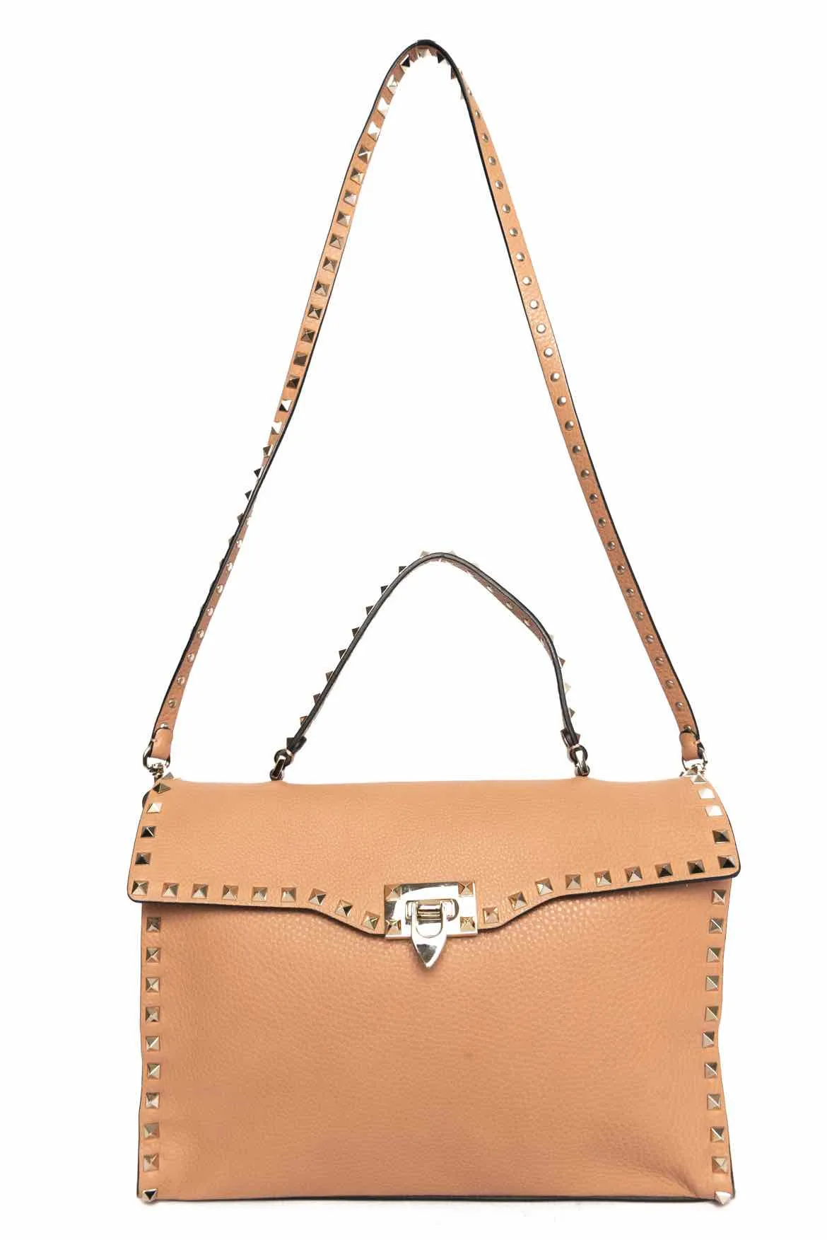 Valentino Rockstud Medium Top Handle Bag