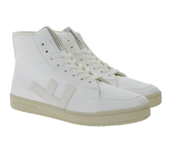 Vegan high-top sneakers made in Spain FW21O8ALLWHIMON white from FLAMINGOS LIFE Old 80's