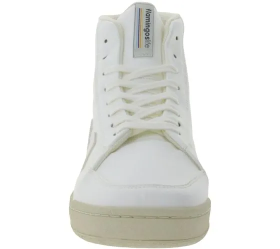 Vegan high-top sneakers made in Spain FW21O8ALLWHIMON white from FLAMINGOS LIFE Old 80's