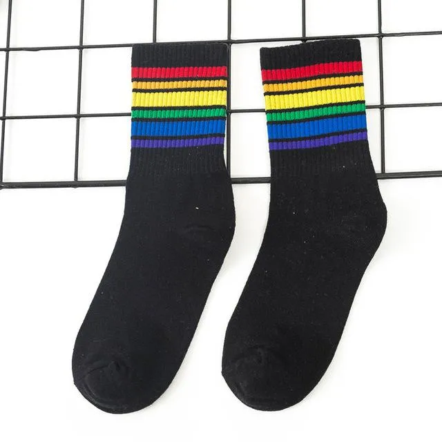 Vibrant Rainbow Socks