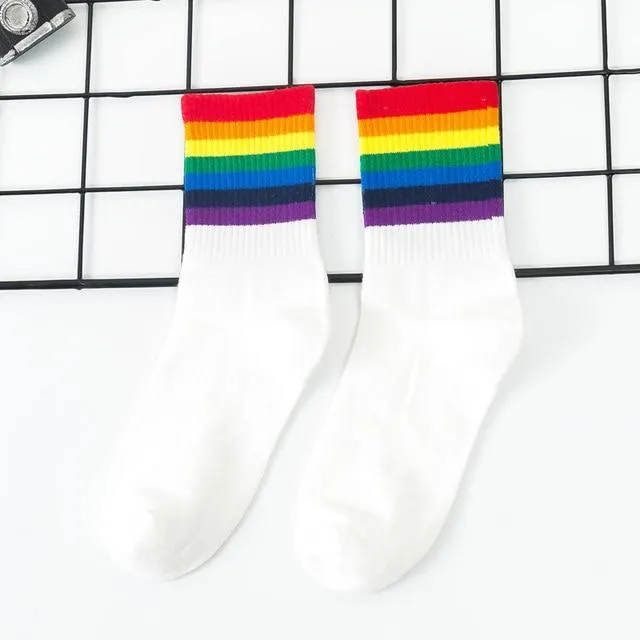 Vibrant Rainbow Socks