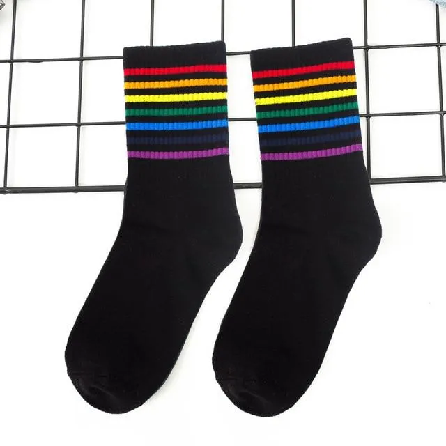 Vibrant Rainbow Socks