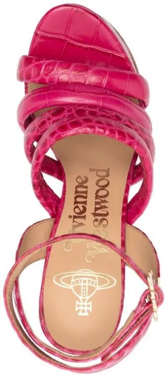 Pink Vivienne Westwood 150mm Crocodile Platform Sandals