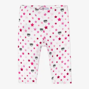 White and Pink Leggings for Babies