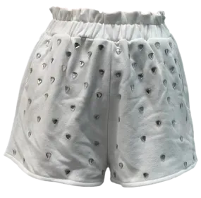 Adult White Diamond Shorts