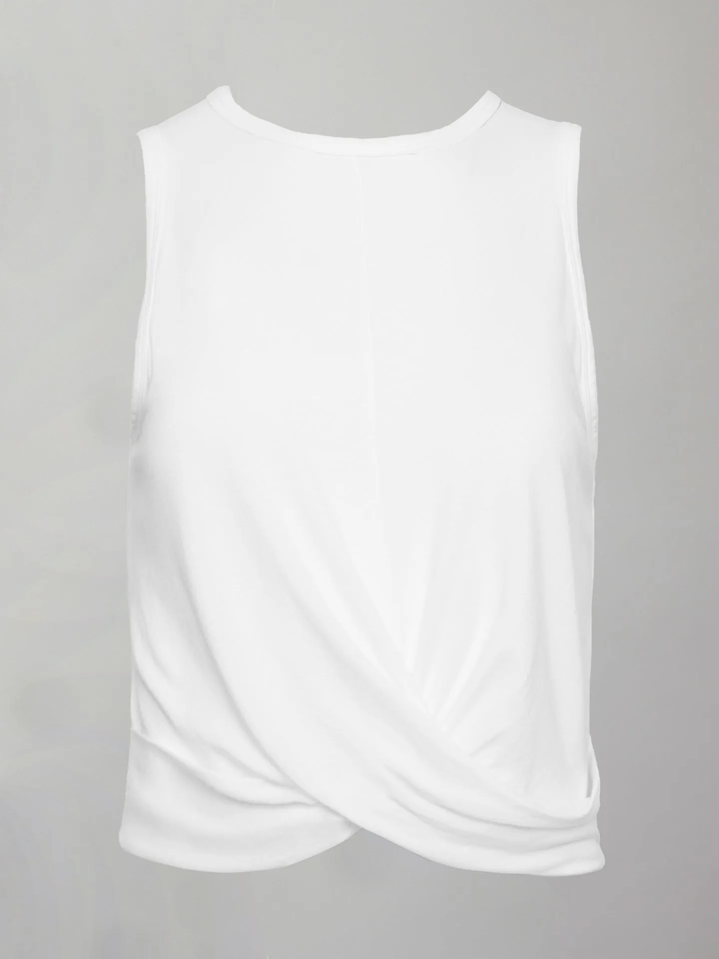 White Front Twist Tank Top