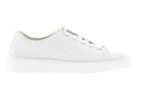 White Leather Low Top Lace Up Euro Sneakers for Men by Camper