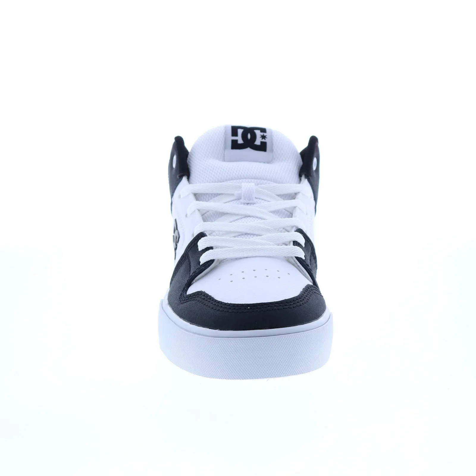 White Leather Skate Inspired Sneakers Shoes for Men - DC Pure Mid ADYS400082-WBI