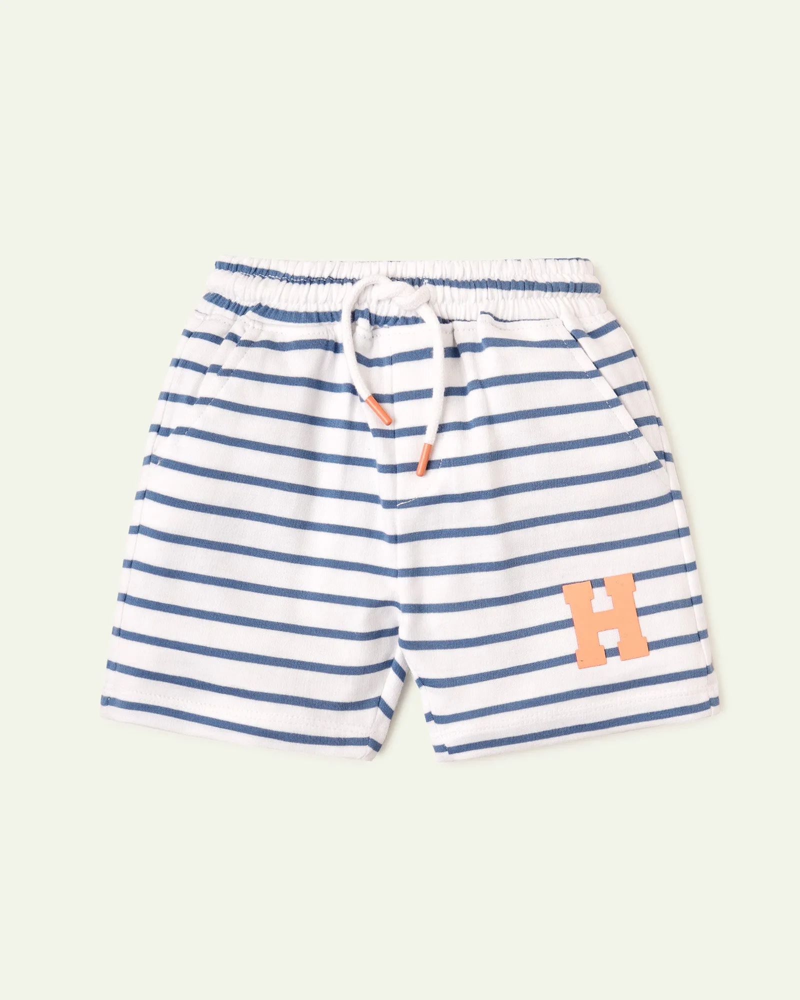 White Striped Shorts