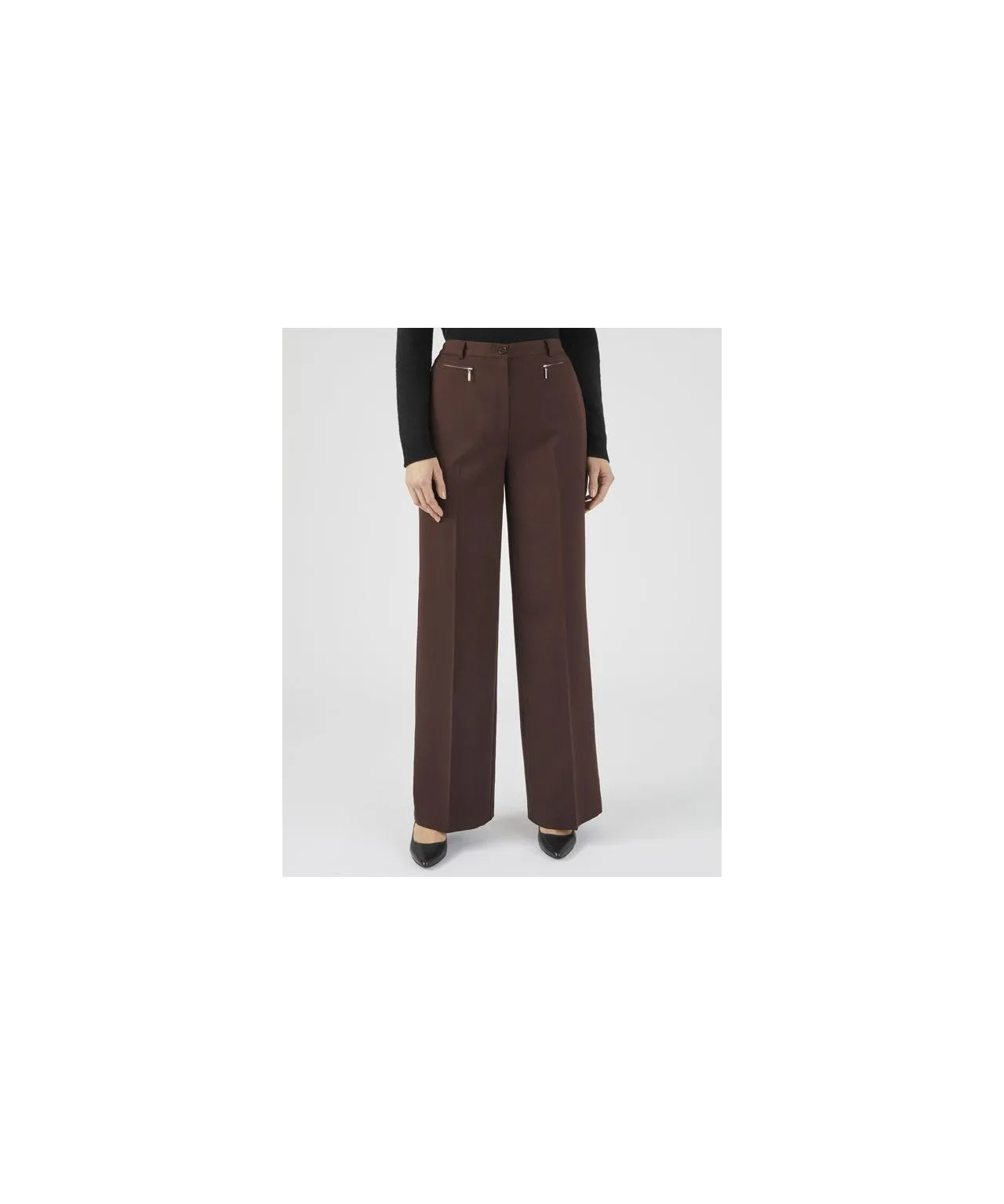 Wide Leg Elastic Waist Trousers