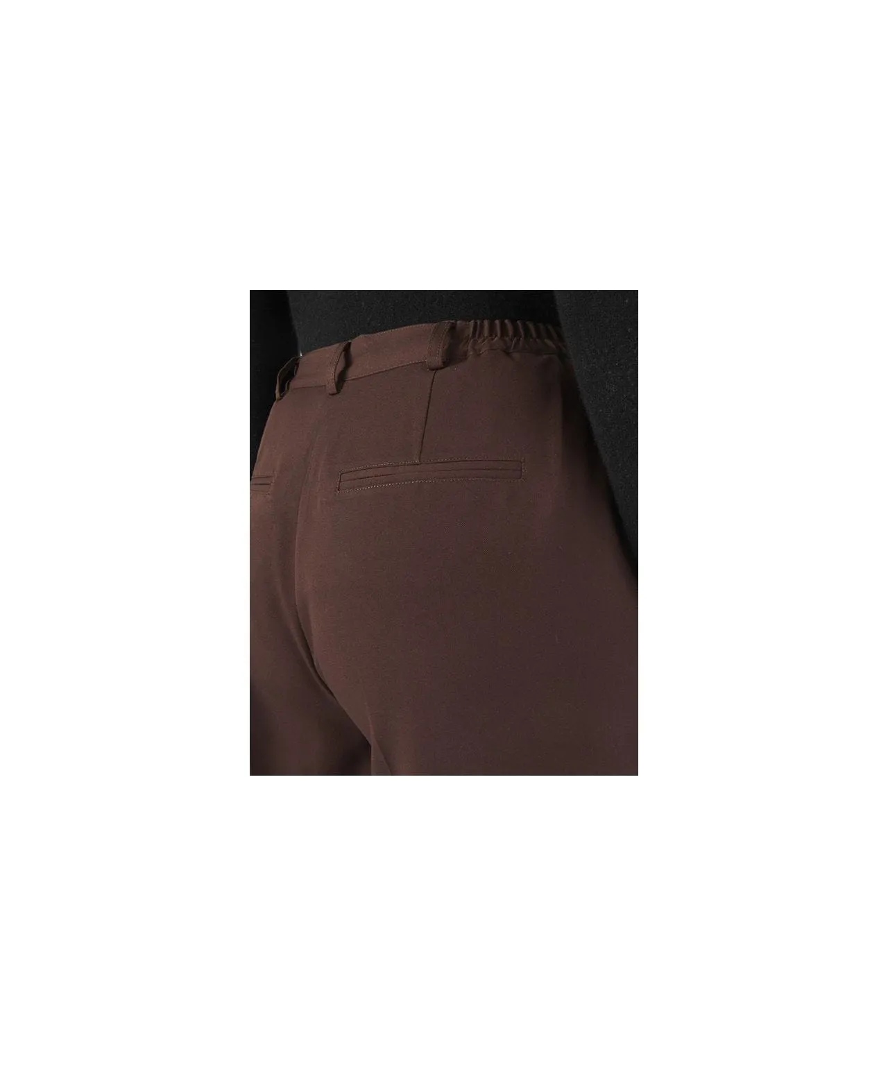 Wide Leg Elastic Waist Trousers