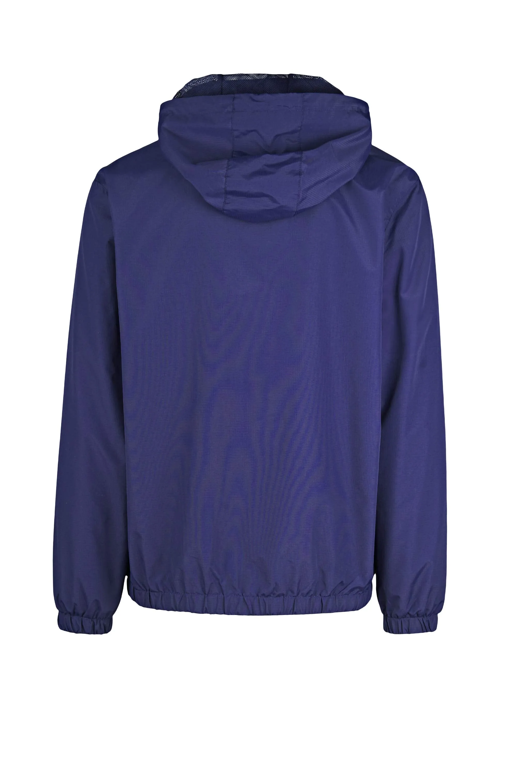 Windproof Hooded Jacket with Ribbed Texture