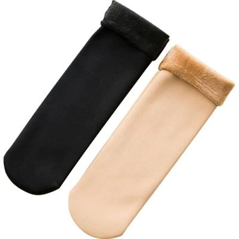 Winter Wool Cashmere Thermal Socks - Black Skin Snow Sock