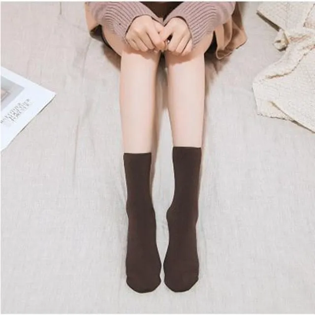 Winter Wool Cashmere Thermal Socks - Black Skin Snow Sock