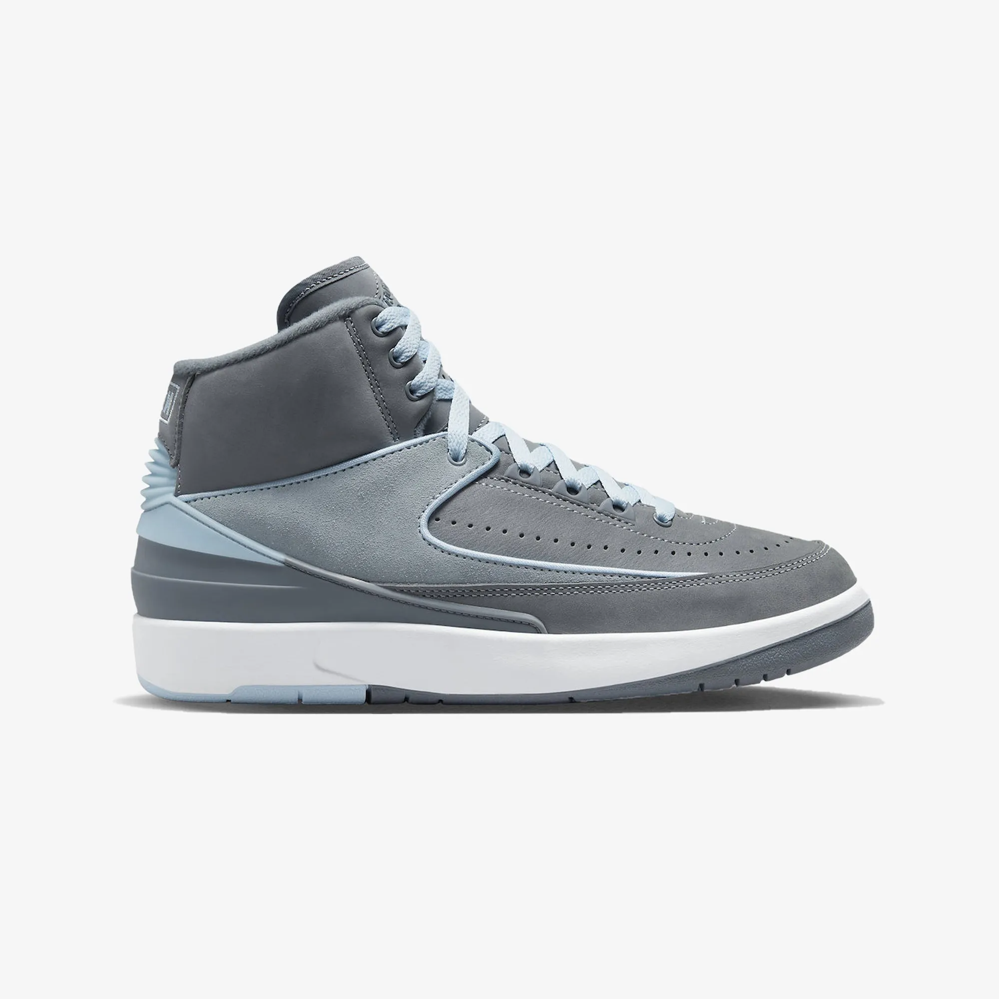 Women's Air Jordan 2 Retro Cool Grey Ice Blue White.