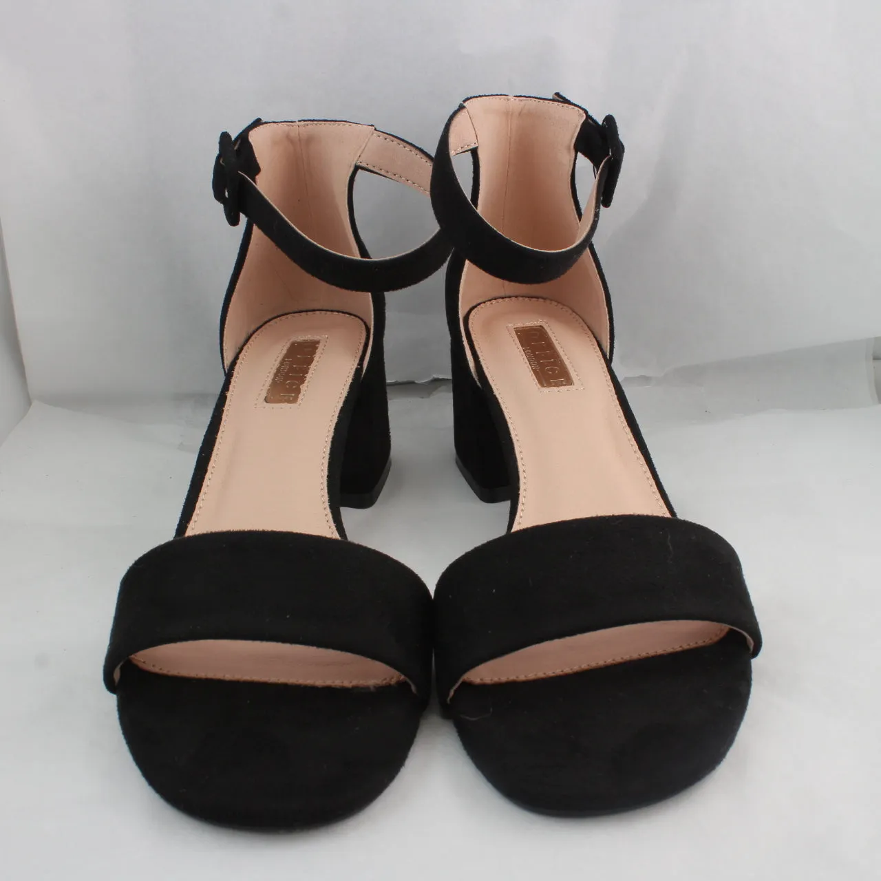 Women's Black Low Block Heel Office Shoes