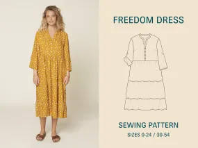 Women's Sizes Freedom Dress Sewing Pattern