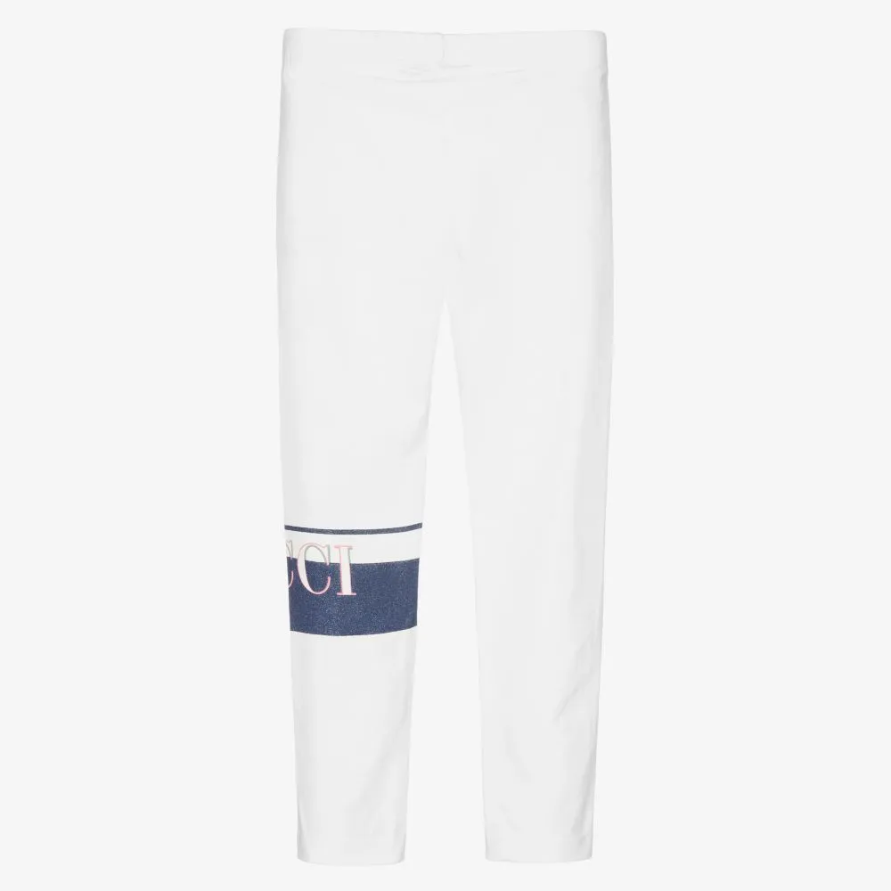 Women's White Logo Leggings