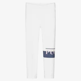 Women's White Logo Leggings