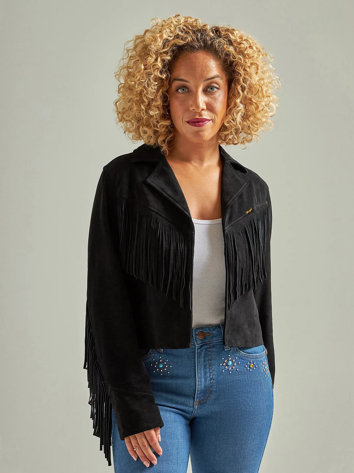 Wrangler Retro Suede Fringe Jacket for Women