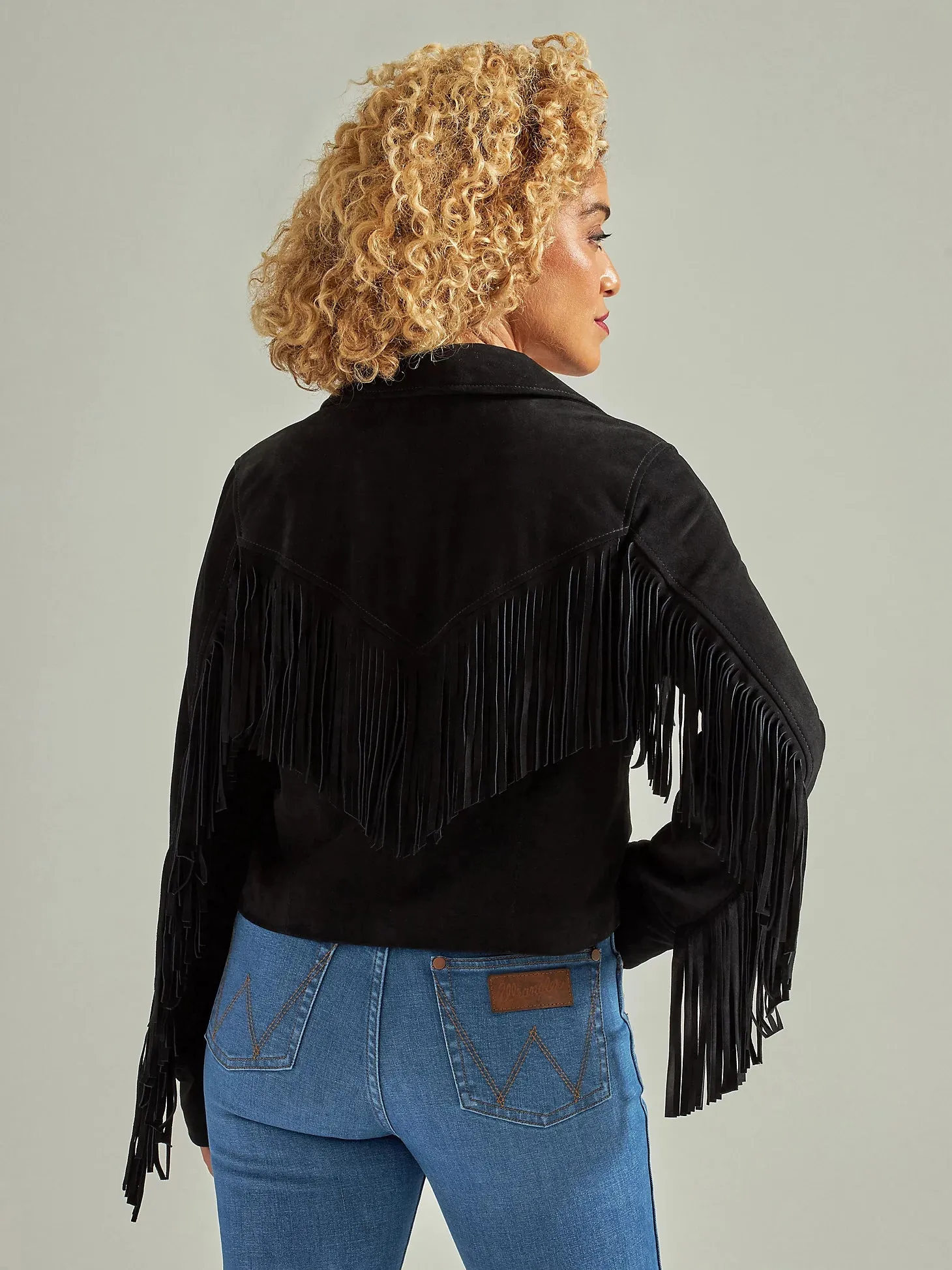 Wrangler Retro Suede Fringe Jacket for Women