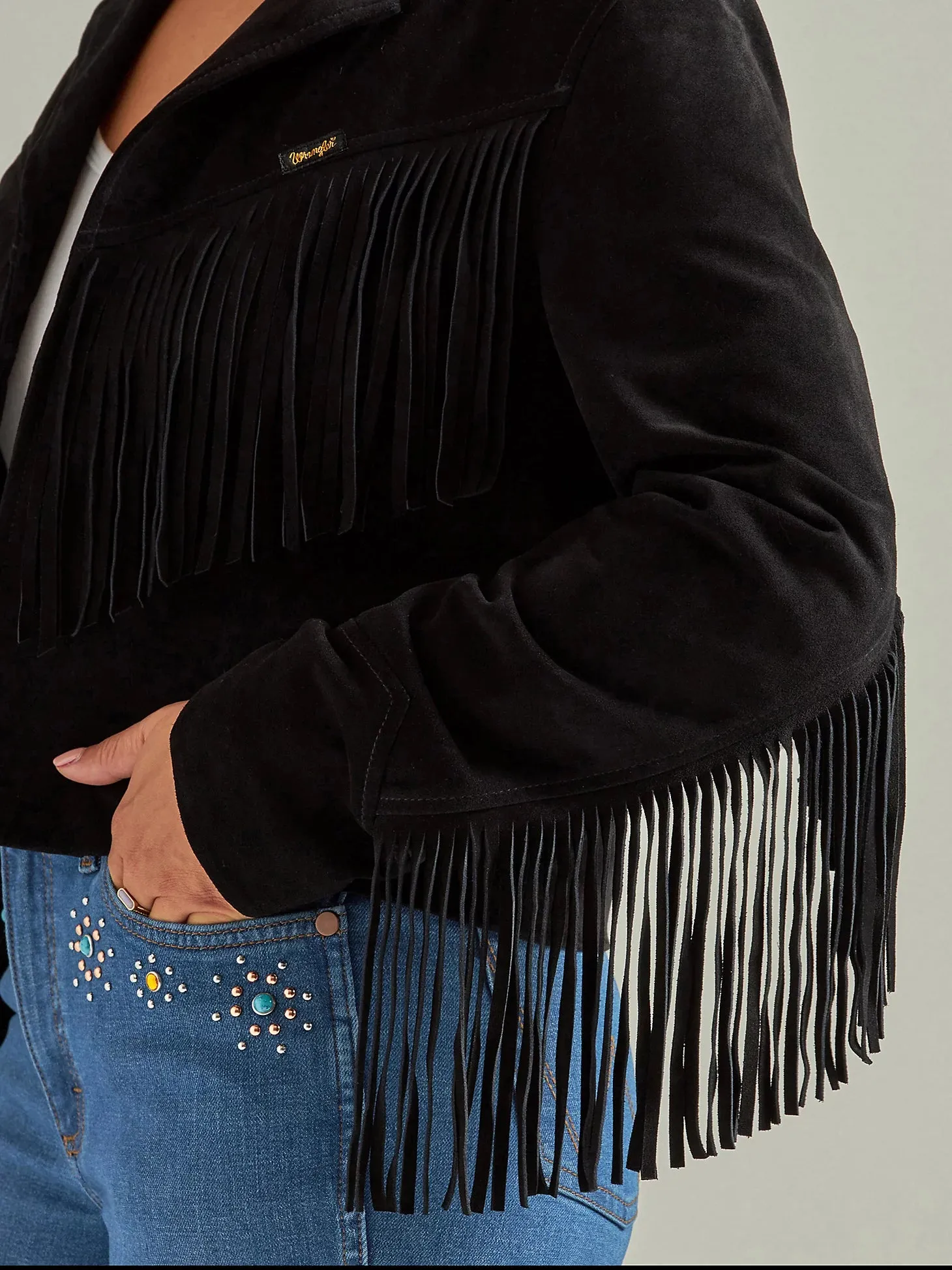 Wrangler Retro Suede Fringe Jacket for Women