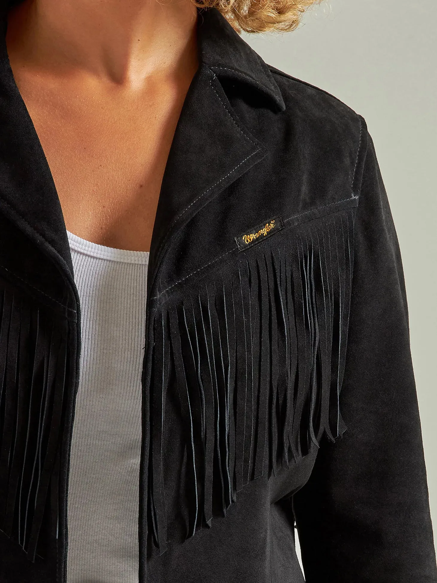 Wrangler Retro Suede Fringe Jacket for Women