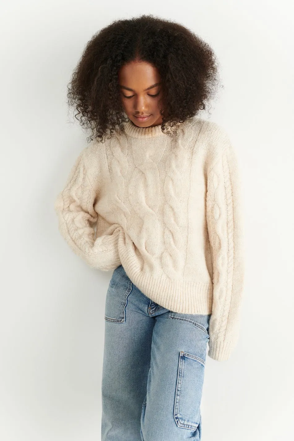 Oversized Cable Knit Sweater