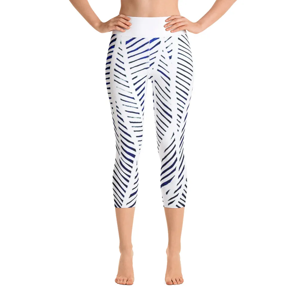 Elegant Yoga Capri Leggings featuring Lunar Eclipse Design