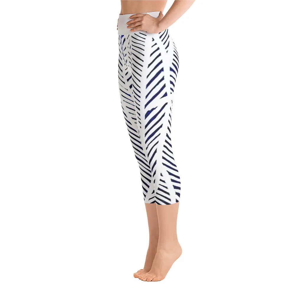 Elegant Yoga Capri Leggings featuring Lunar Eclipse Design