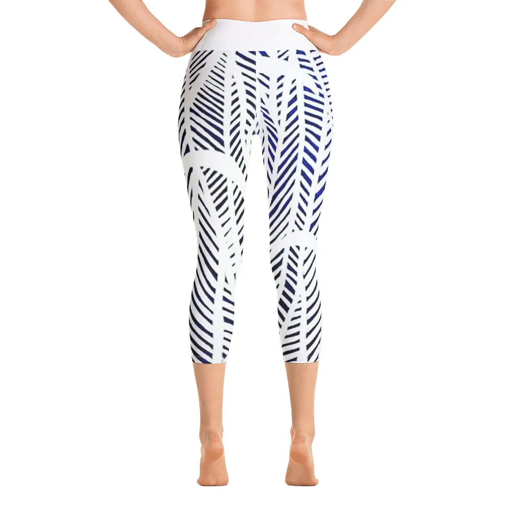 Elegant Yoga Capri Leggings featuring Lunar Eclipse Design